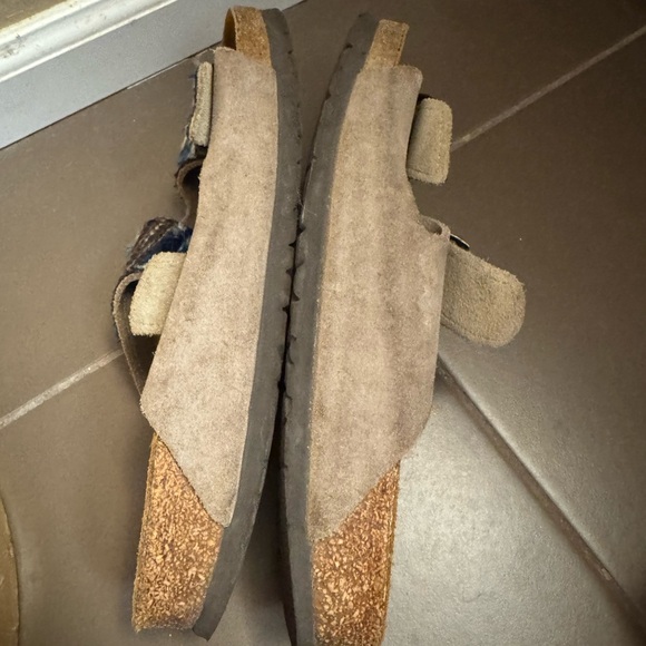 RARE BIRKENSTOCK  Size 41 U.S. Women's 10 Men's 8 Taupe Arizona Boho Yarn Multi - Picture 14 of 17